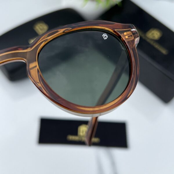 Branded Sunglasses round brown green