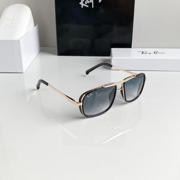 Branded Rb Blue Gold Sunglasses Bt