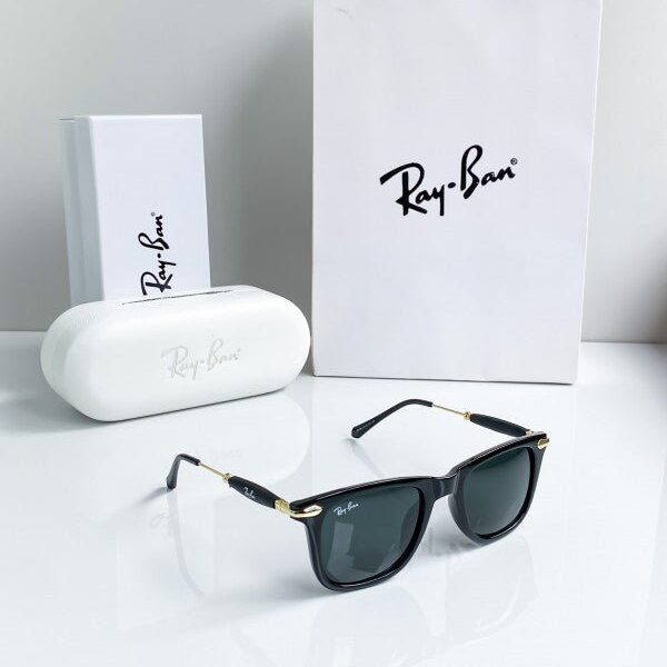 Branded Rb Black Gold Sunglasses Bt
