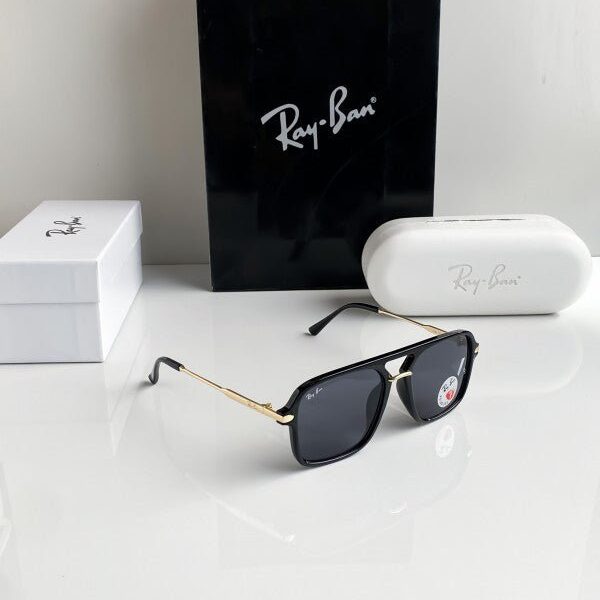 Branded Rb Black Gold Sunglasses Bt