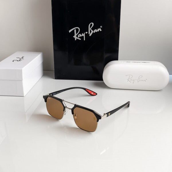 Branded Rb Black Gold Sunglasses Bt