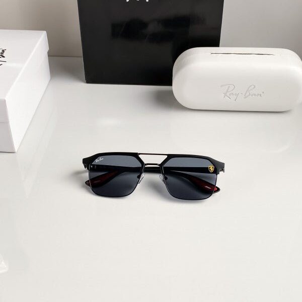 Branded Rb Black Red Metal Frame Sunglasses Bt