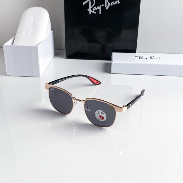 Branded Rb Gold Black Sunglasses Bt