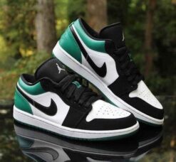 Branded Aj 1 Low Black Mystic Green Shoes For Men's
