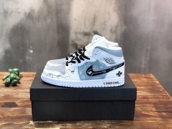 Branded AJ Mid PS5 White Grey Black