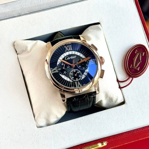 CARTIER LEATHER ROSE BLACK