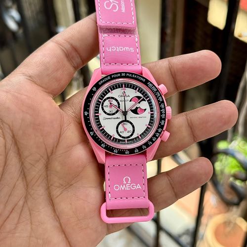 Omega x Swatch Bioceramic MoonSwatch Mission to the Pink Moonphase